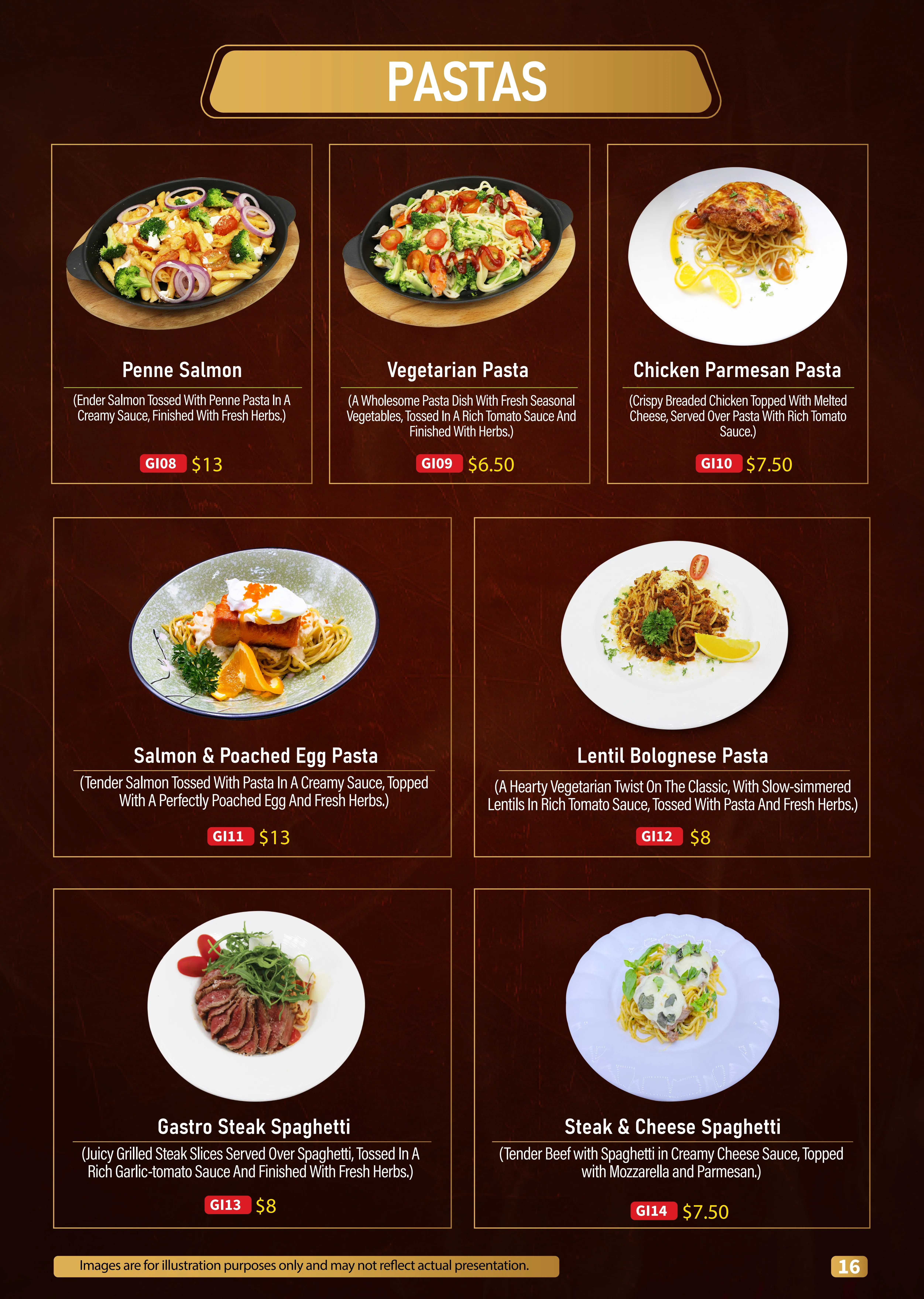 Pasta Menu 2